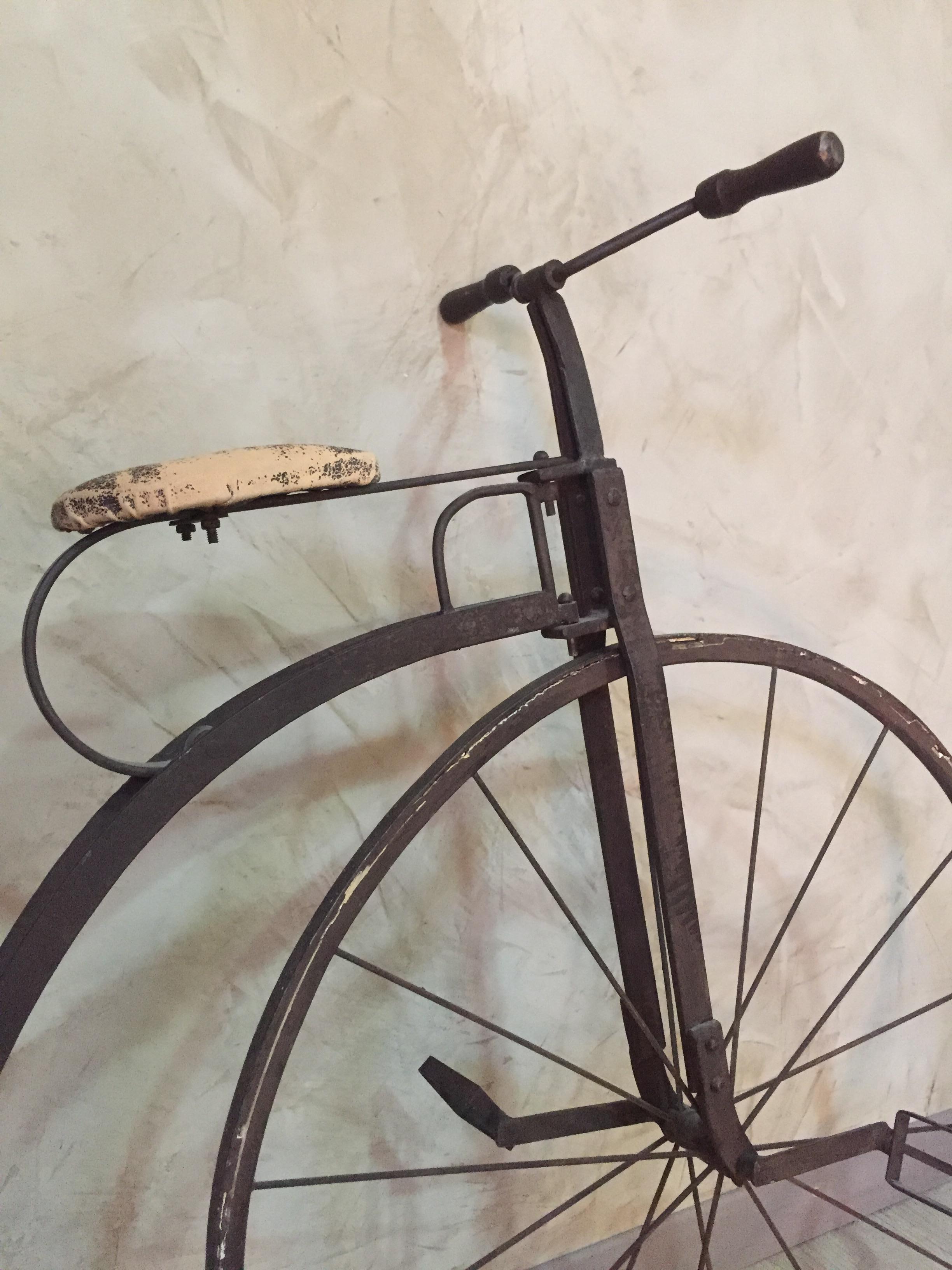 20th Century, Rare Antique Child High Wheeler Bicycle, 1900s In Good Condition In LEGNY, FR