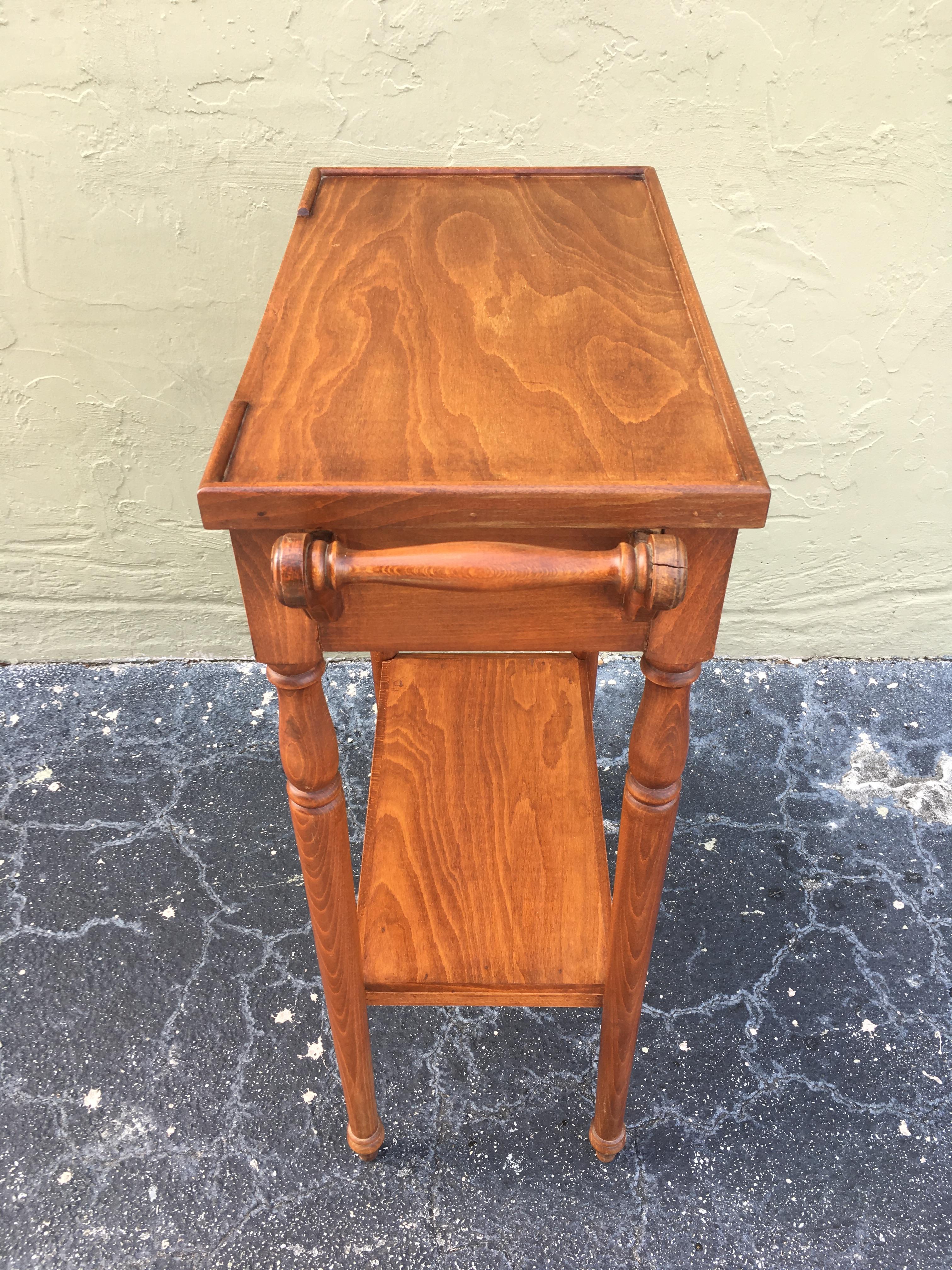 20th Century Rare High Top Auxiliar Spanish Side Table with Drawer 6