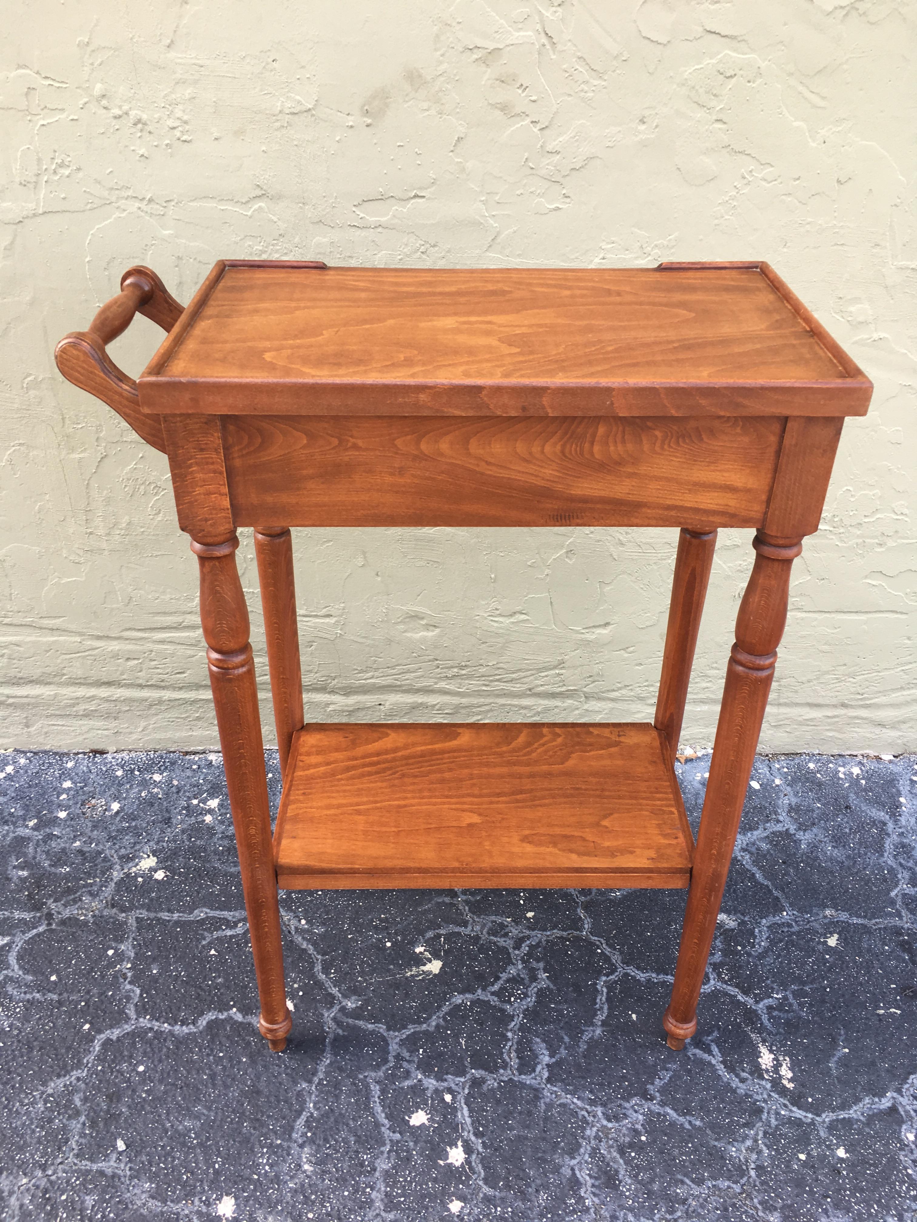 20th Century Rare High Top Auxiliar Spanish Side Table with Drawer In Excellent Condition In Miami, FL
