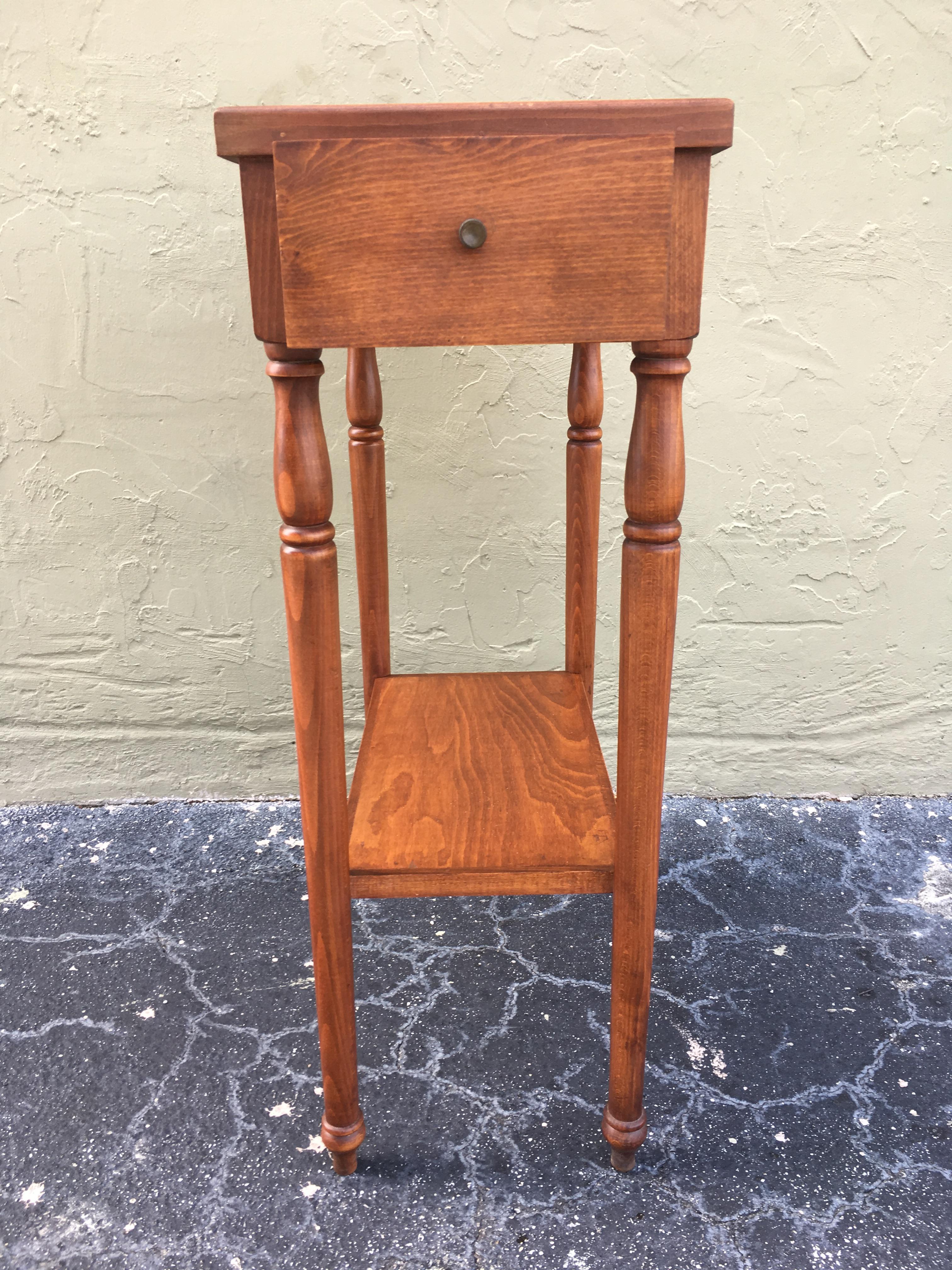 20th Century Rare High Top Auxiliar Spanish Side Table with Drawer 2