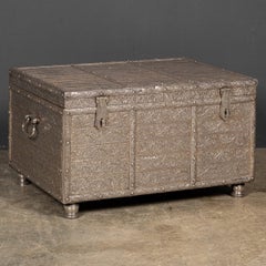 20th Century Rare Indian Solid Silver Massive Treasure Chest / Casket, c.1900