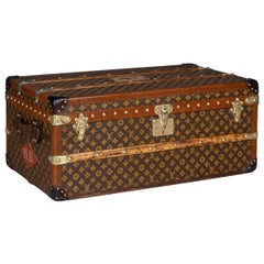 Brown Leather Plastic Trunk by Louis Vuitton, 2000s for sale at Pamono