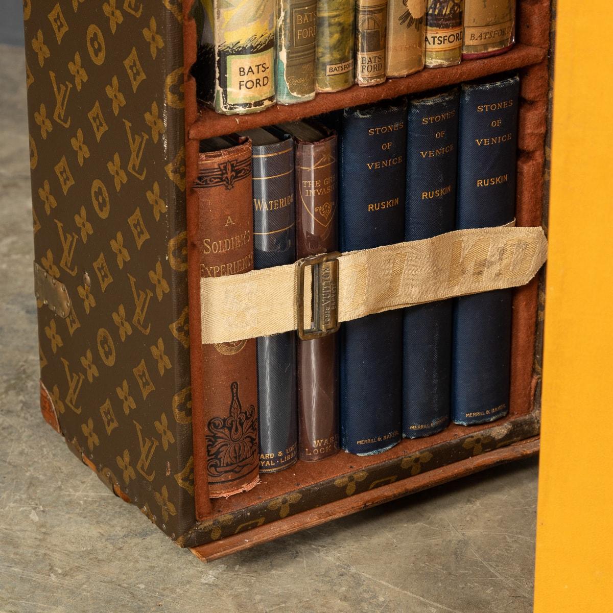 20th Century Rare Louis Vuitton Monogramed Library Trunk, C.1920 3