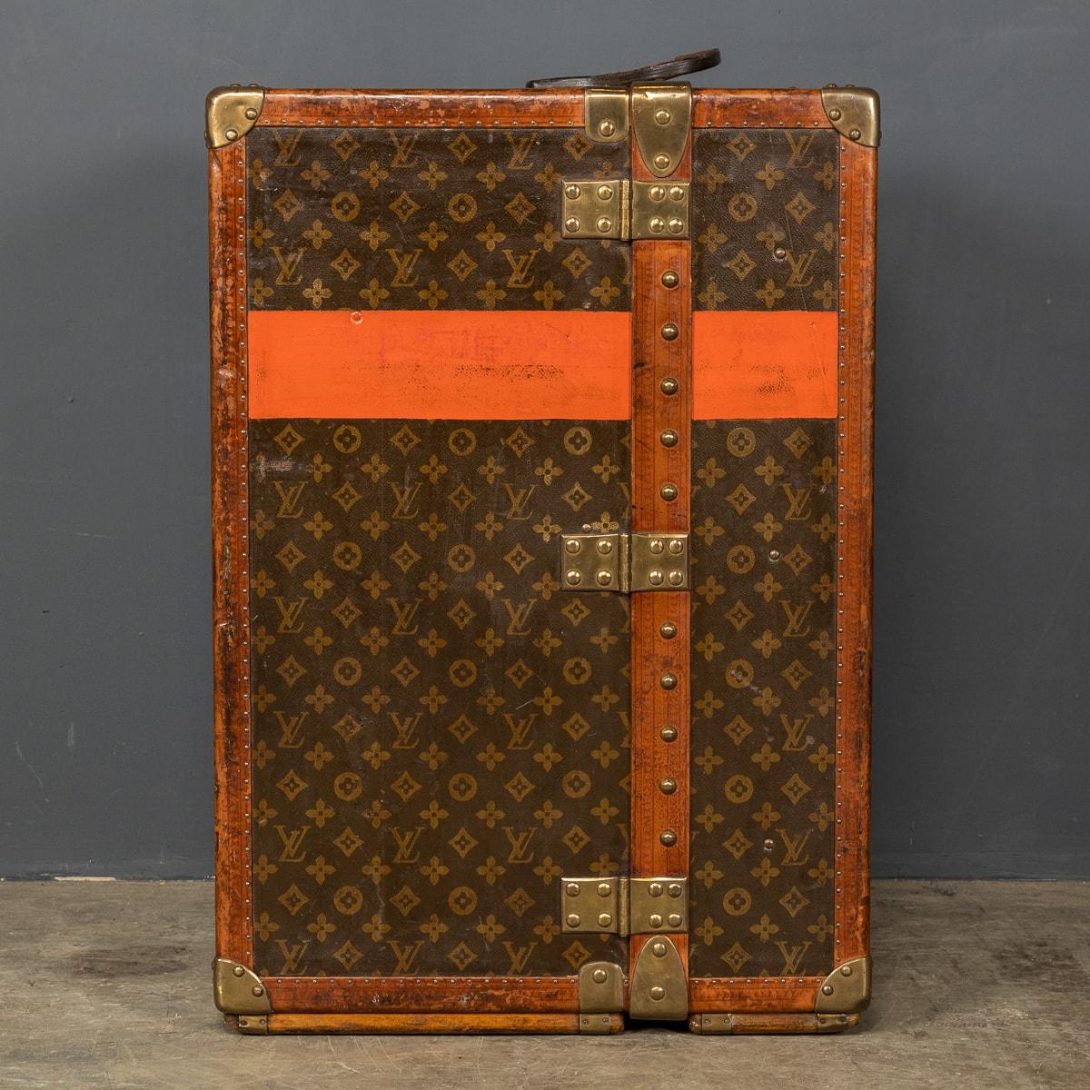 French 20th Century Rare Louis Vuitton Monogramed Library Trunk, C.1920