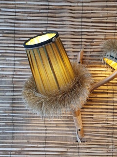 20th Century Rattan Light Wall