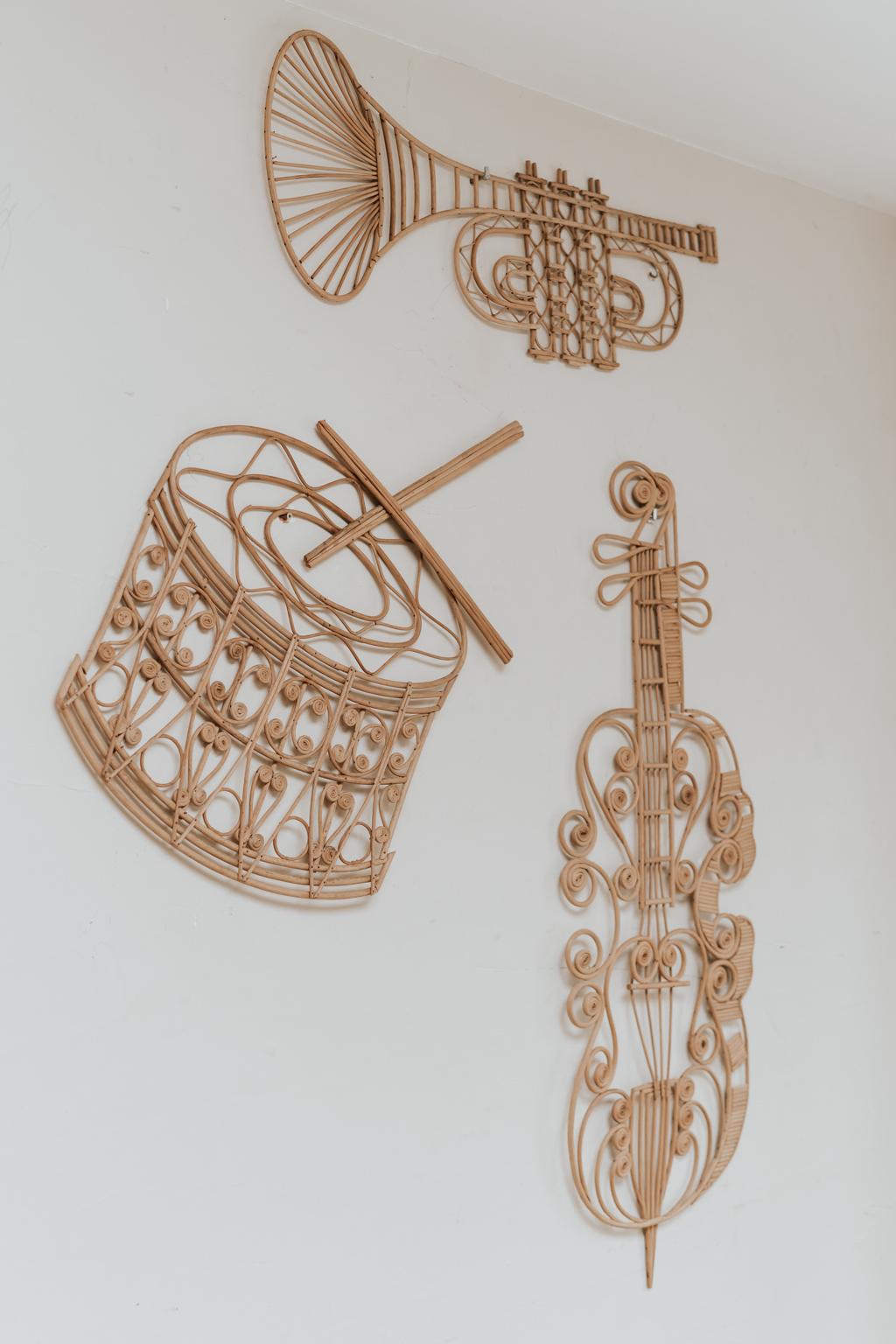 20th Century Rattan Musical Instruments In Good Condition In Brecht, BE