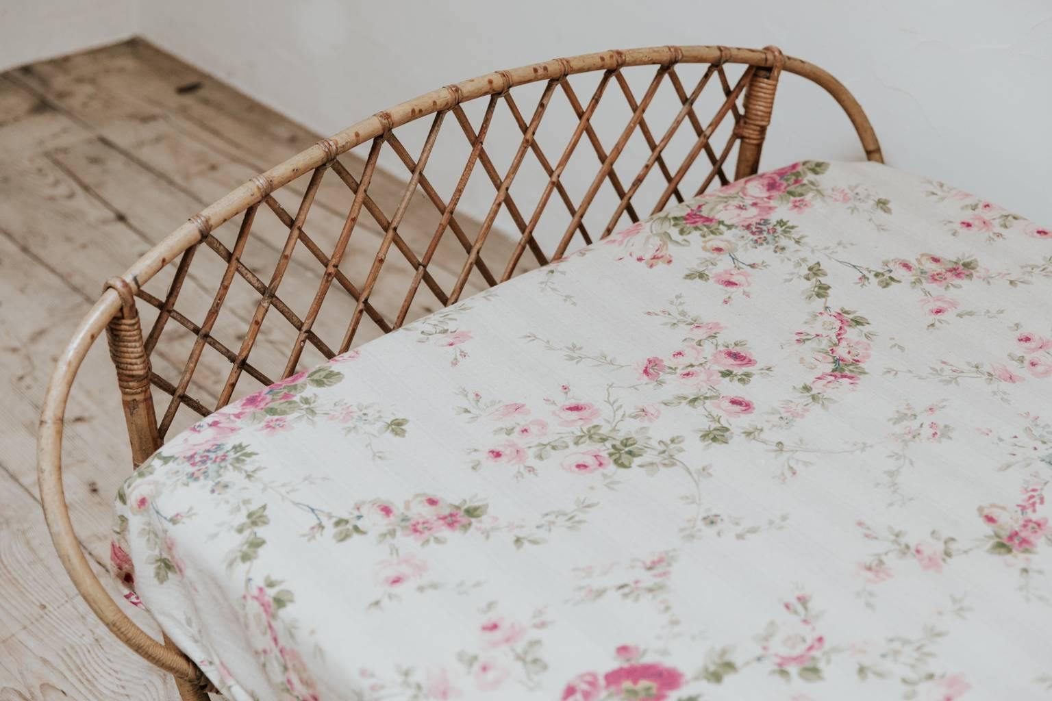 French 20th Century Rattan/Wicker Bed