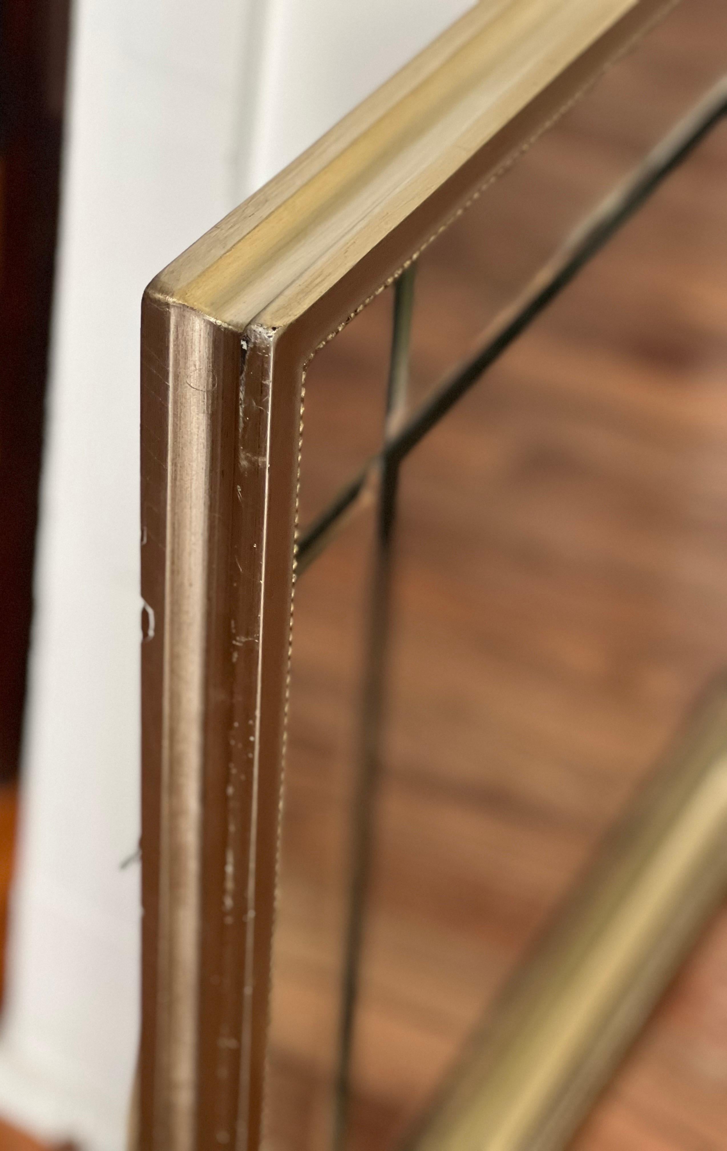 Specchio rettangolare con cornice in Wood Wood dorato del XX secolo in vendita 1