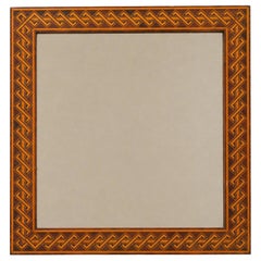 20th Century Rectangular Brown Wood Marquetry Mirror by Pio Zanotti, Vintage
