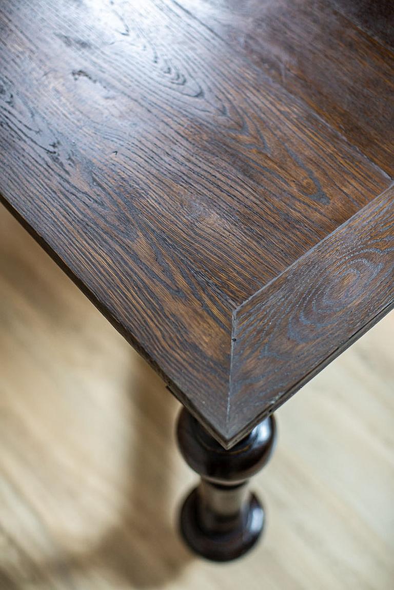 Early 20th-Century Rectangular Oak Dining Table For Sale 7