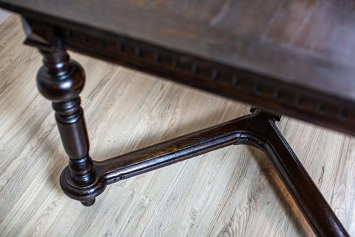 Early 20th-Century Rectangular Oak Dining Table For Sale 10