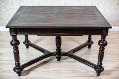 Early 20th-Century Rectangular Oak Dining Table