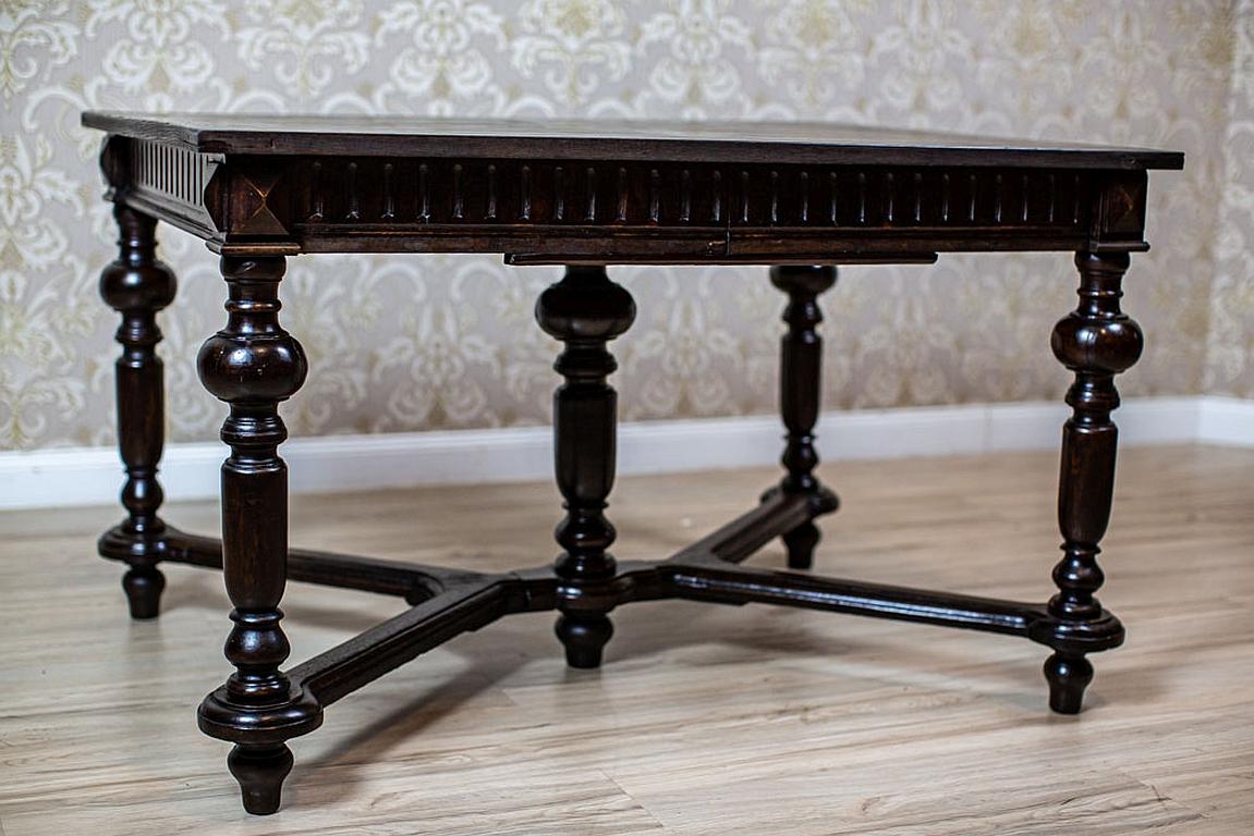 antique solid oak dining table