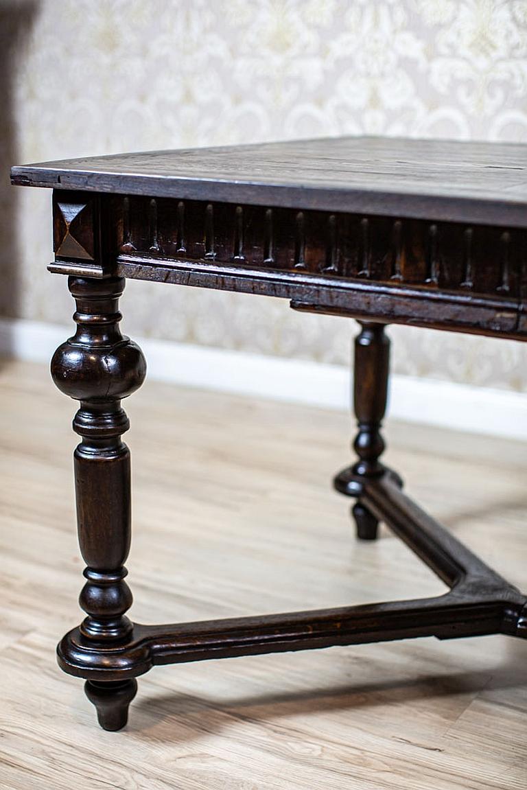 Early 20th-Century Rectangular Oak Dining Table For Sale 1