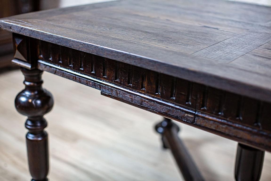 Early 20th-Century Rectangular Oak Dining Table For Sale 3