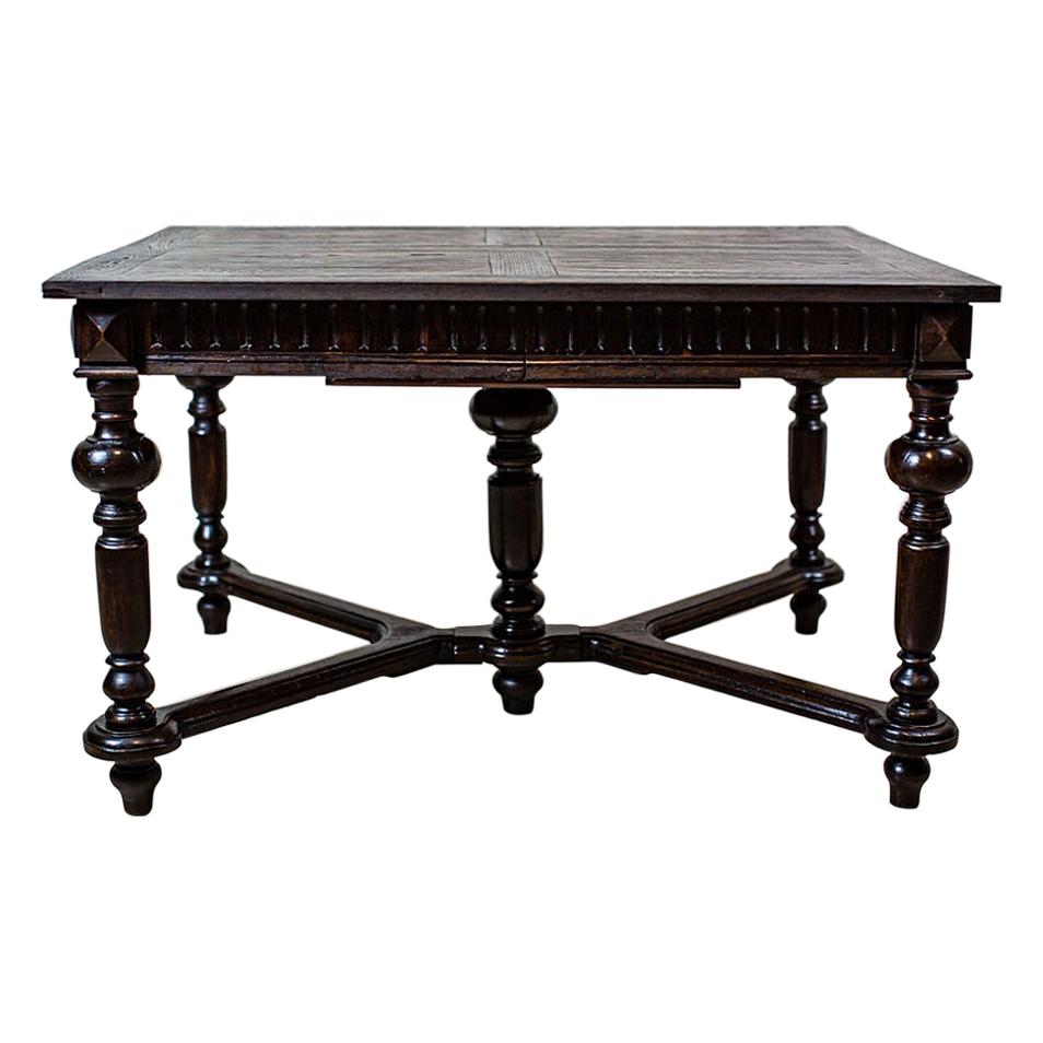 Early 20th-Century Rectangular Oak Dining Table