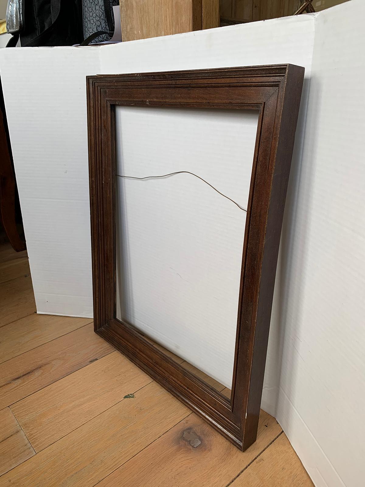 Wood 20th Century Rectangular Walnut Frame