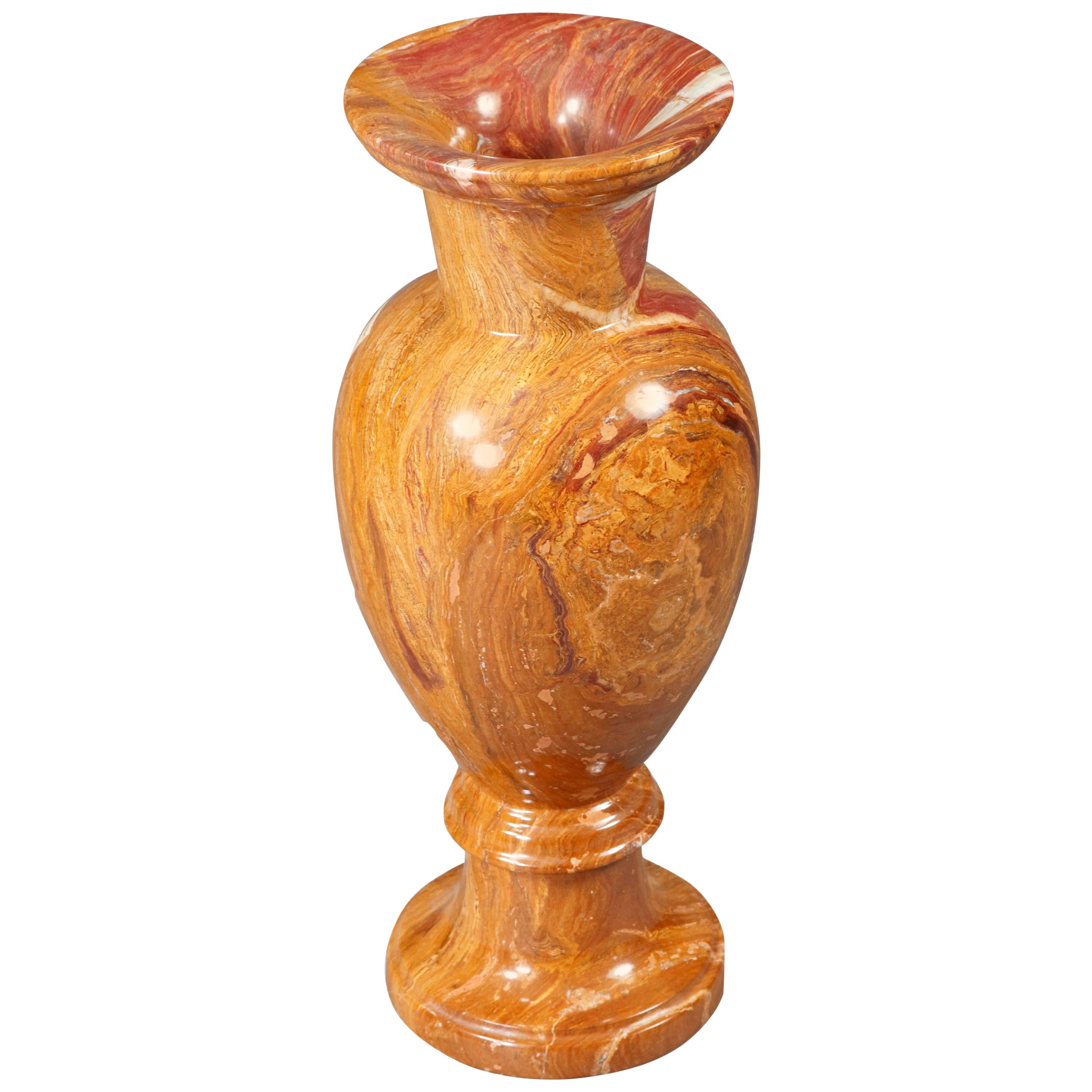 20th Century Red Onyx Marble Vase at 1stDibs