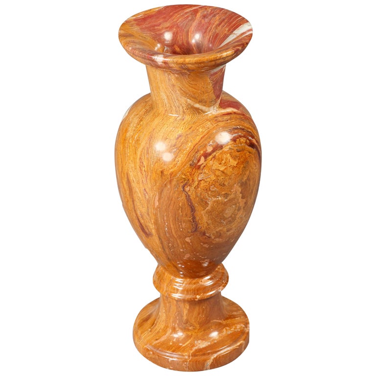 20th Century Red Onyx Marble Vase at 1stDibs
