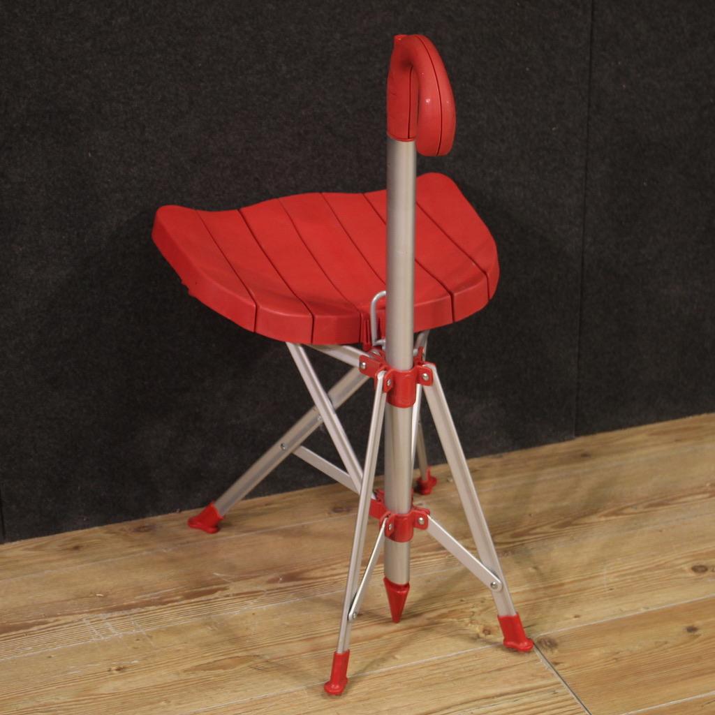 silla paraguas moderna italiana de plástico y metal rojo del siglo XX, 1995 Late 20th Century
