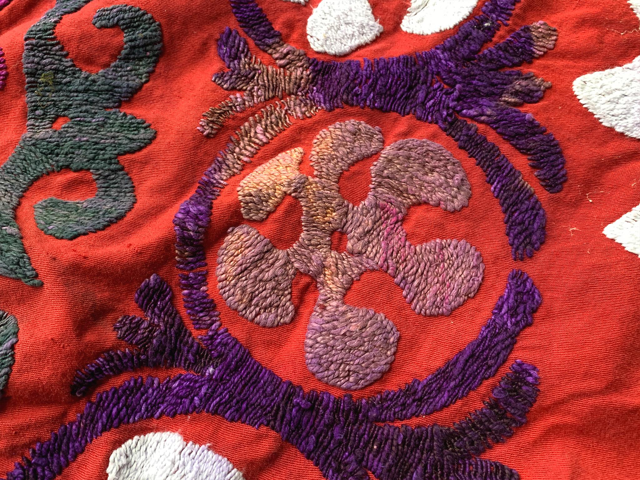 20th Century Red Suzani Textile 1
