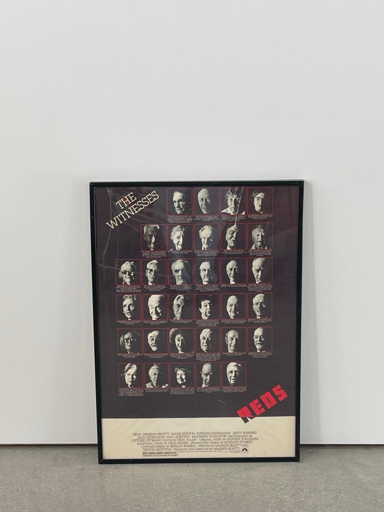 20th Century REDS movie poster by Warren Beatty 1981. Great vintage poster with an amazing design and color way.

Dimensions: 17