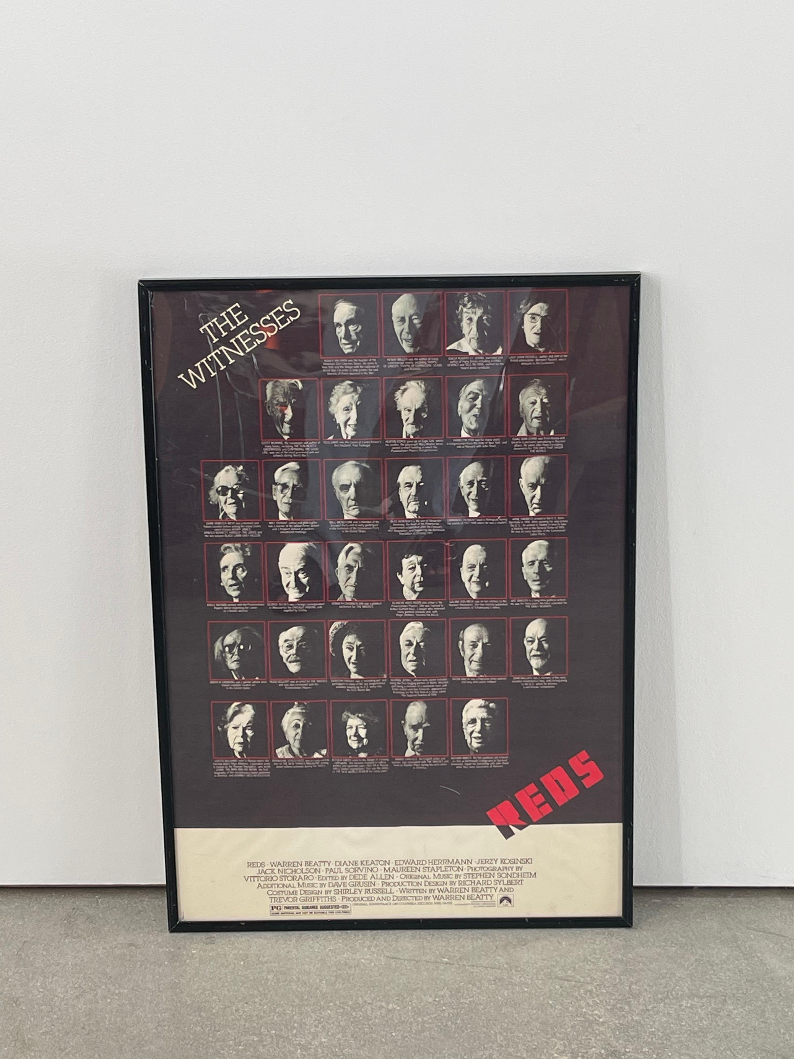 Metal 20th Century REDS Movie Poster by Warren Beatty, 1981