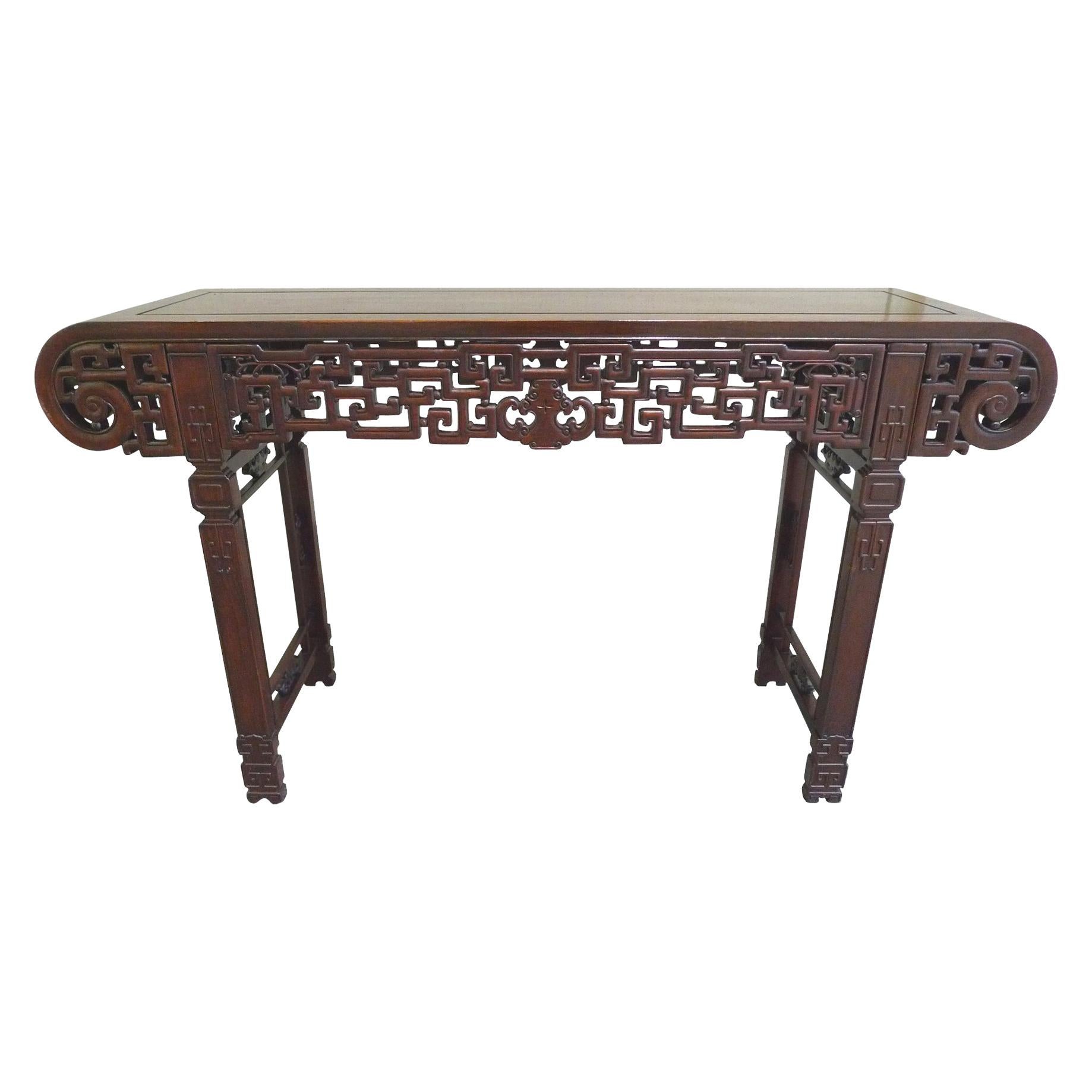 20th Century Refinished Elmwood Asian Altar Table