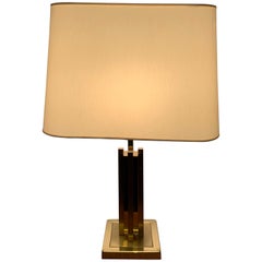 20th Century Regency Gold Silver Table Lamp by Willy Rizzo for Lumica, 1980s