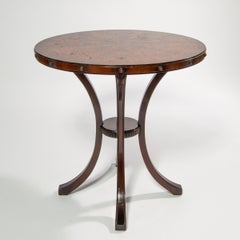20th Century Regency Side Center or End Table with Inlay Marquetry Top