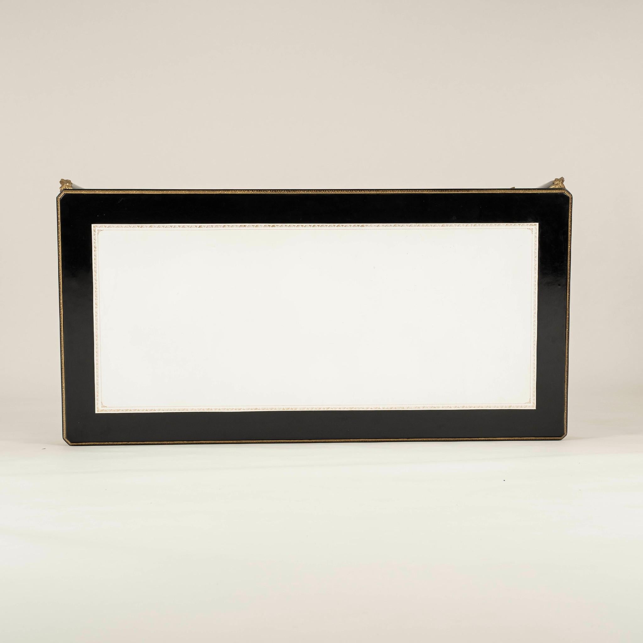 20th Century Regency Style Black Lacquered Desk For Sale 8