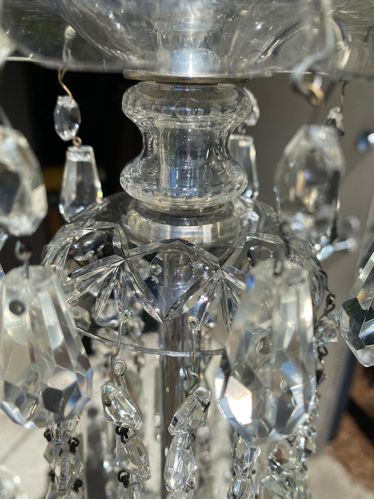 20th Century Regency Style Crystal Six Arm Chandelier For Sale 14
