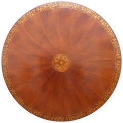 20th Century Regency Style Mahogany Round Dining Table