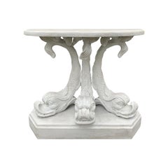 20th Century Regency Style Painted Dolphin Console