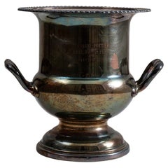20th Century Regency Style Pewter Champagne Bucket, Antique France