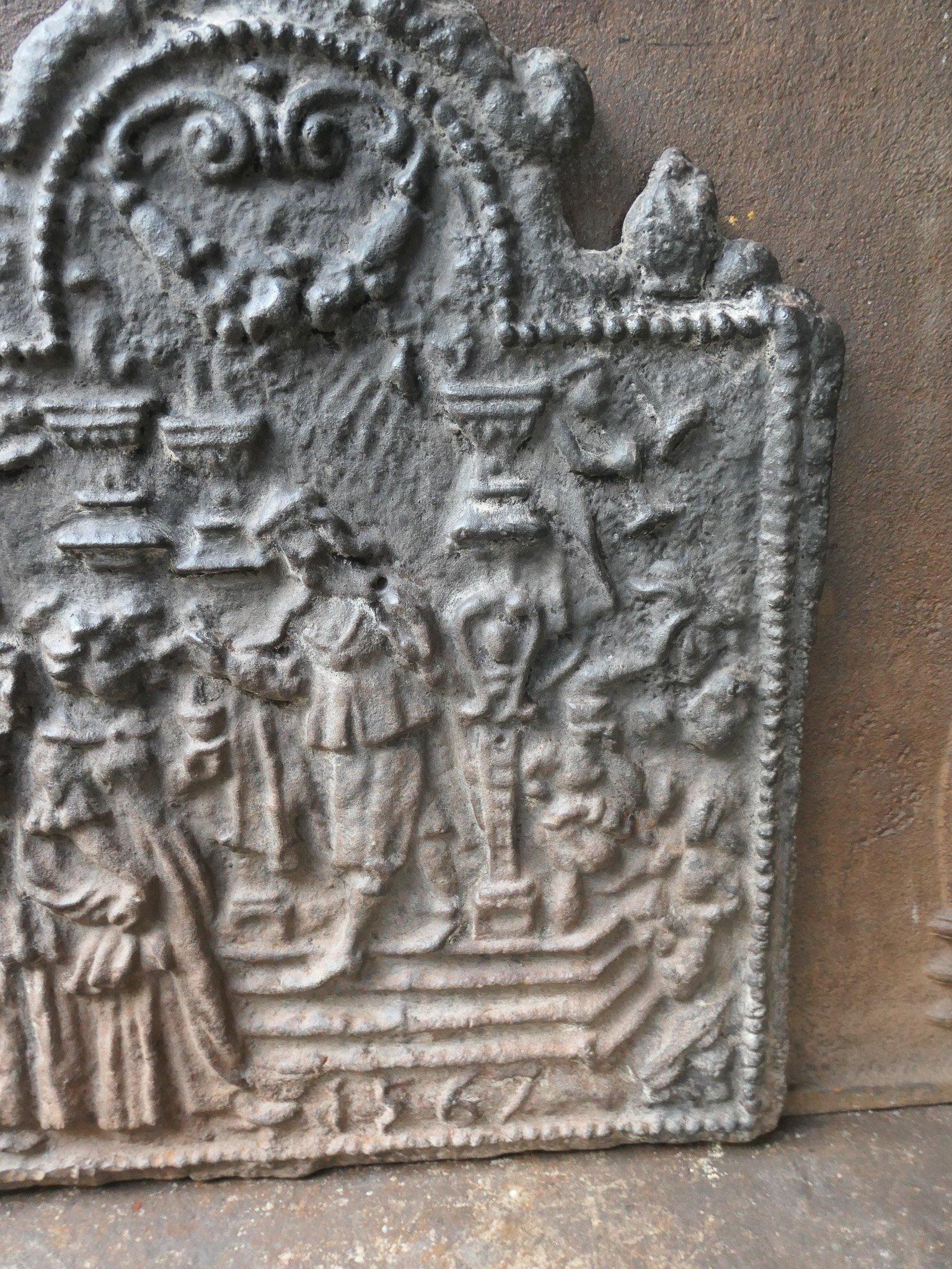 20th Century 'Religious Theme' Fireback / Backsplash, Gothic Style For Sale 4