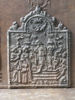 20th Century 'Religious Theme' Fireback / Backsplash, Gothic Style