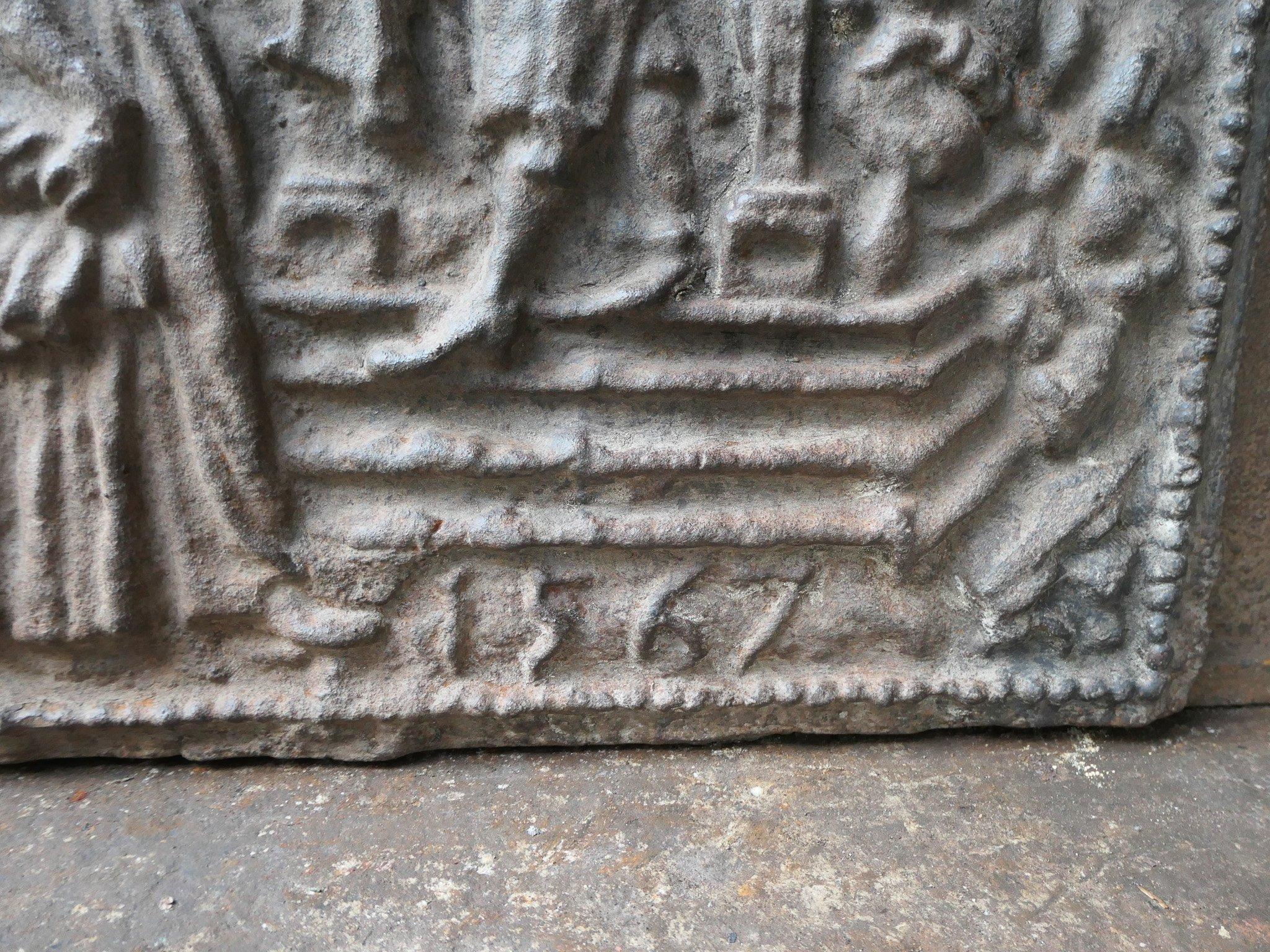 20th Century 'Religious Theme' Fireback / Backsplash, Gothic Style For Sale 3