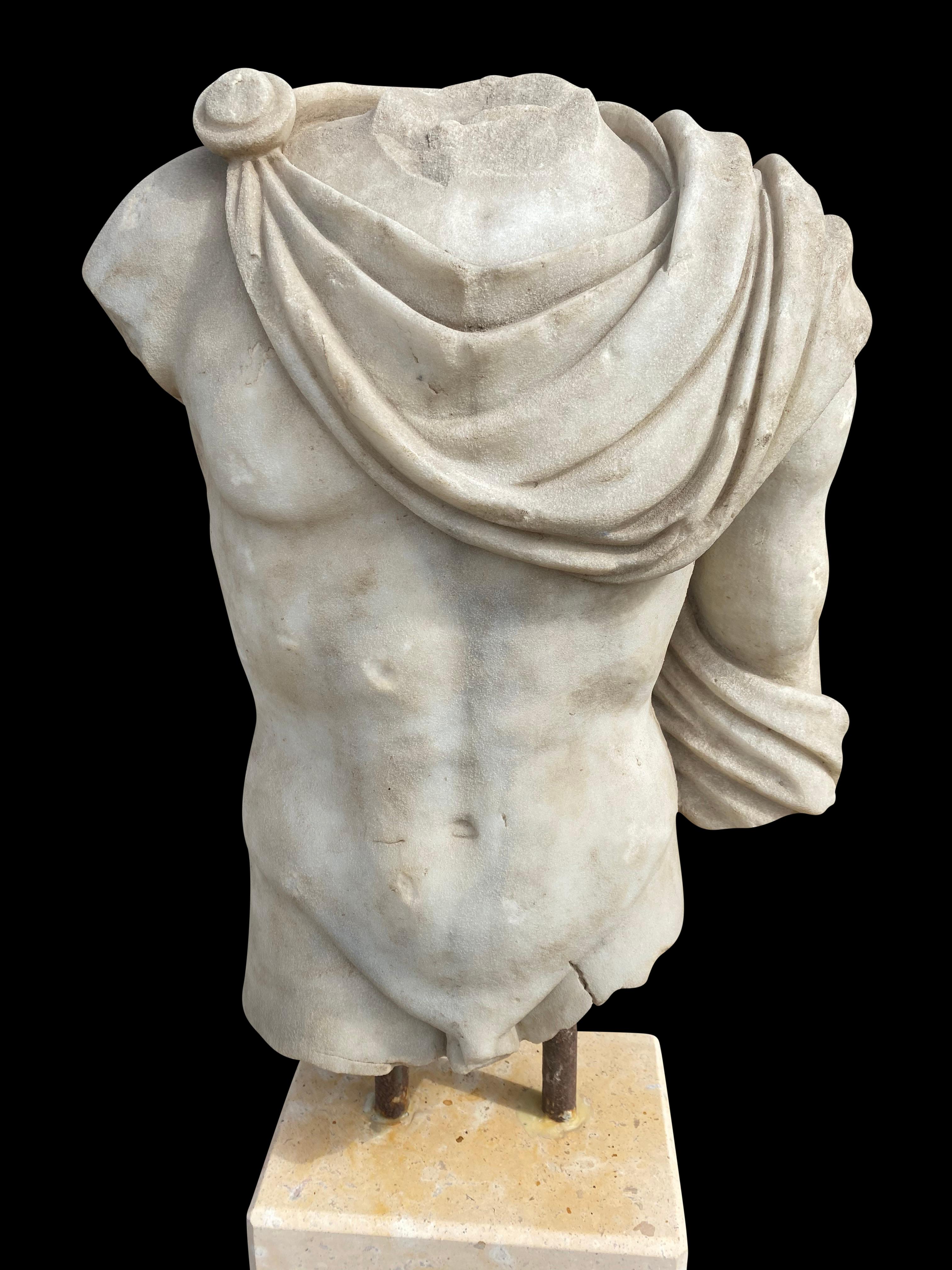 20th Century Replica of Greek Roman Marble Torso For Sale 6