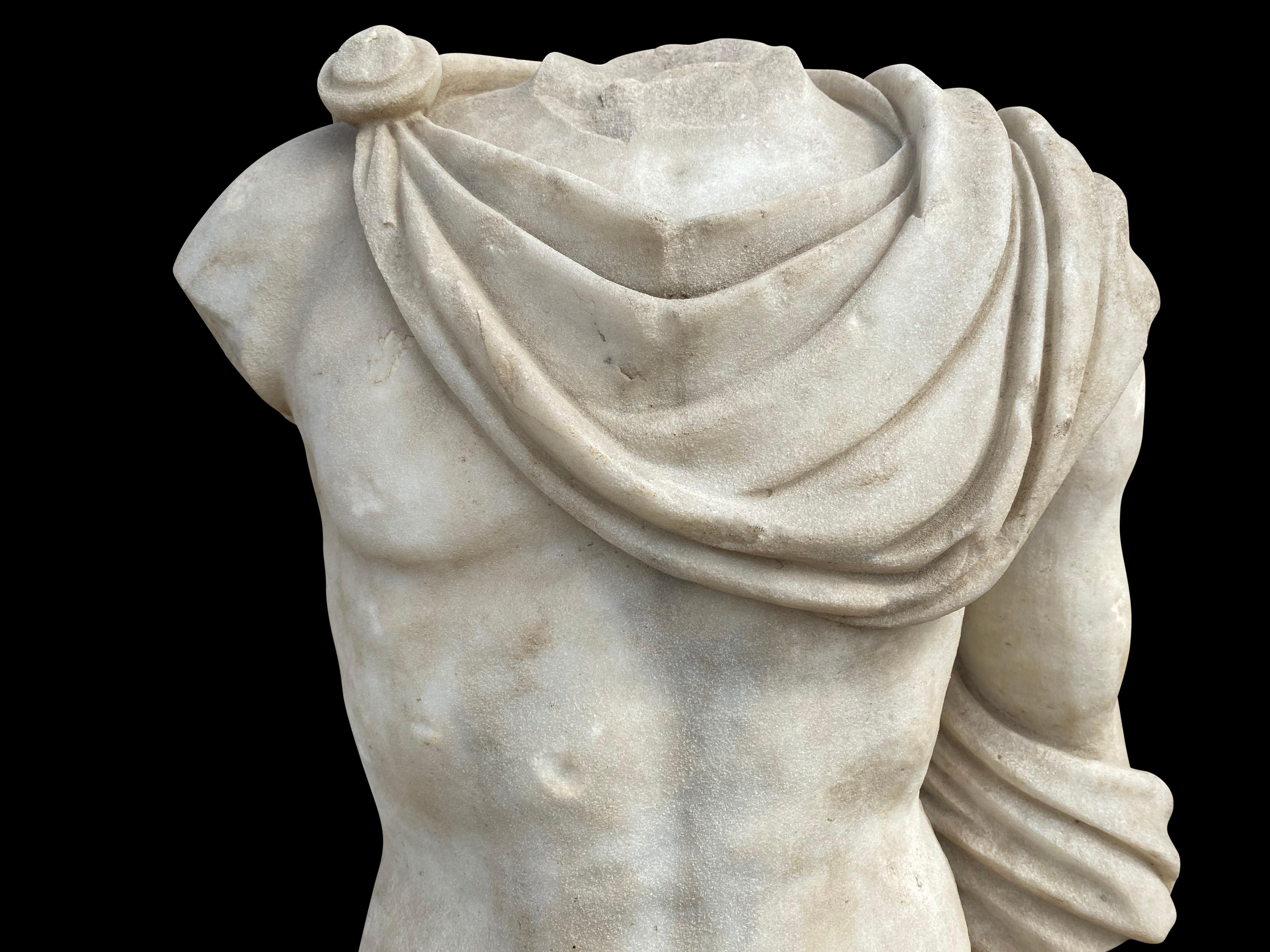 20th Century Replica of Greek Roman Marble Torso For Sale 8