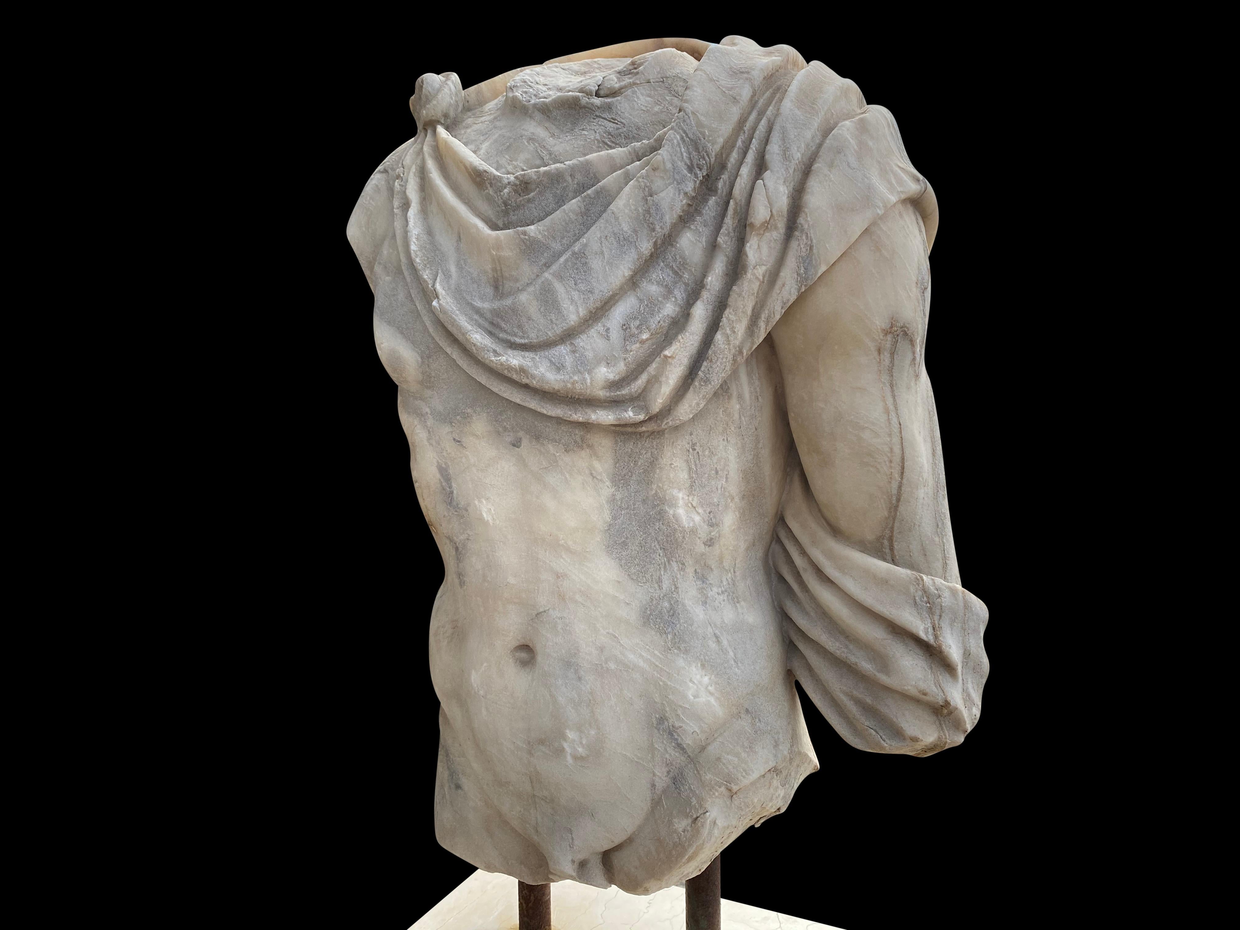 20th Century Replica of Greek Roman Marble Torso For Sale 12