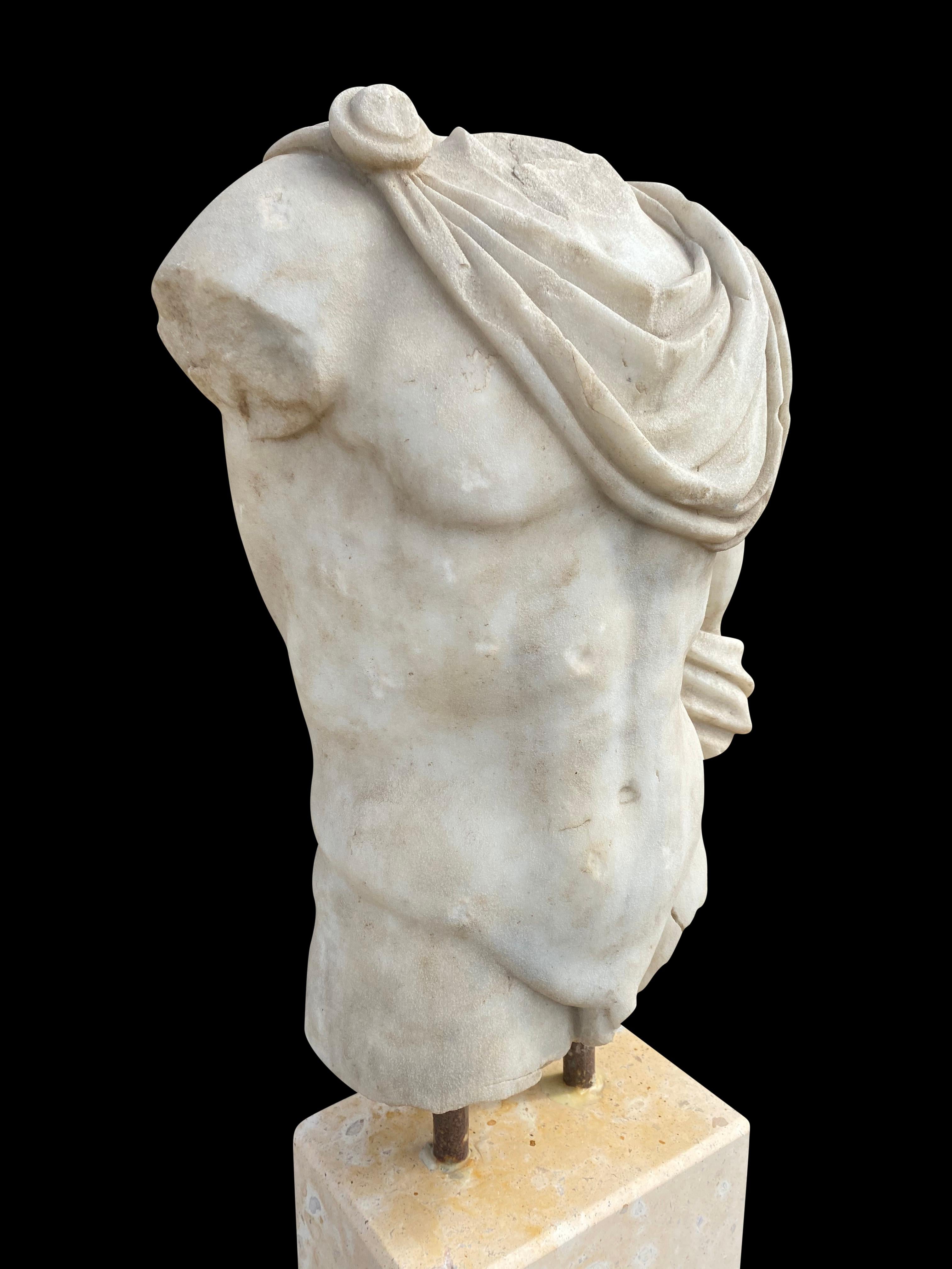 20th Century Replica of Greek Roman Marble Torso For Sale 11