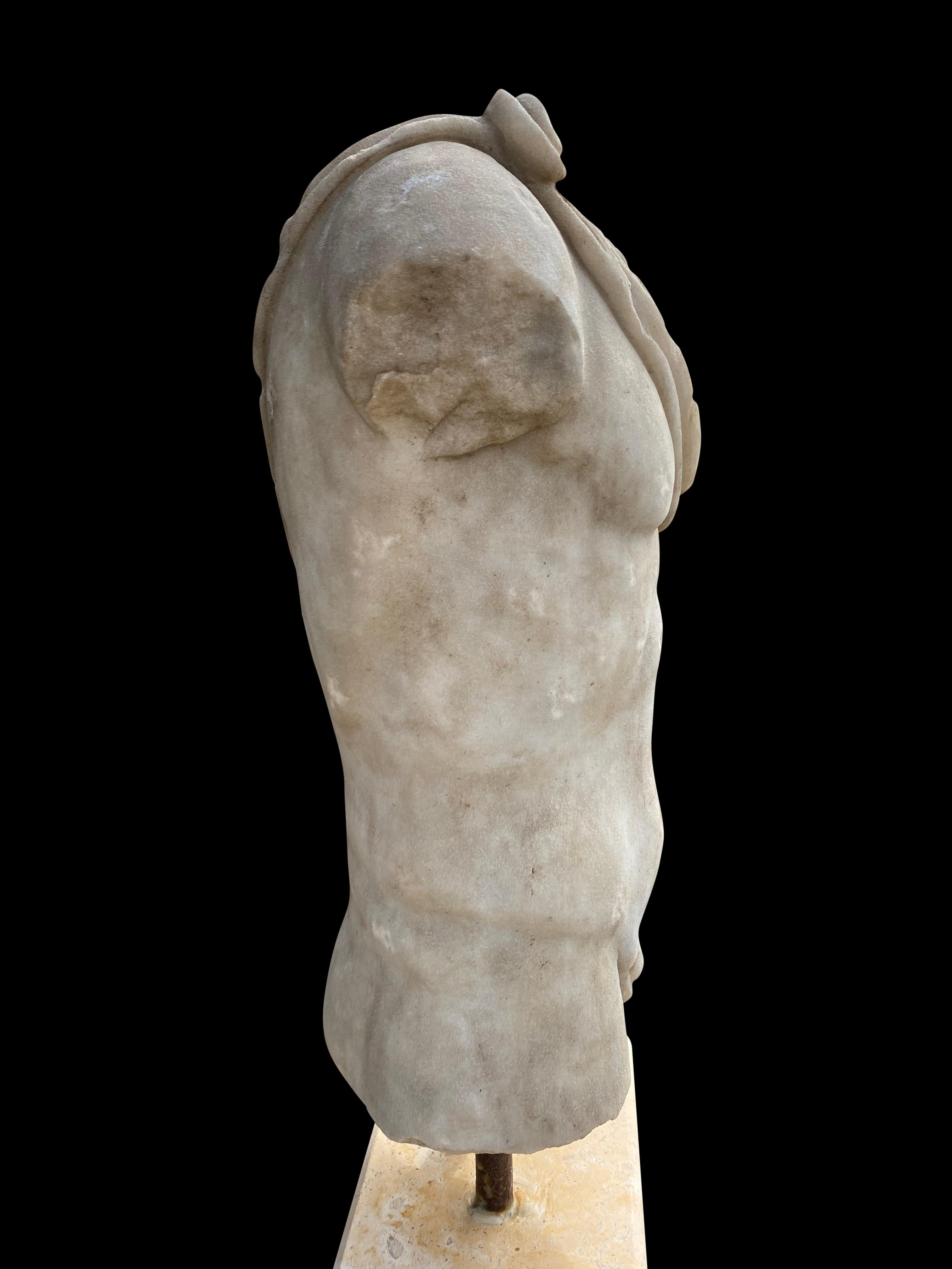 20th Century Replica of Greek Roman Marble Torso For Sale 12