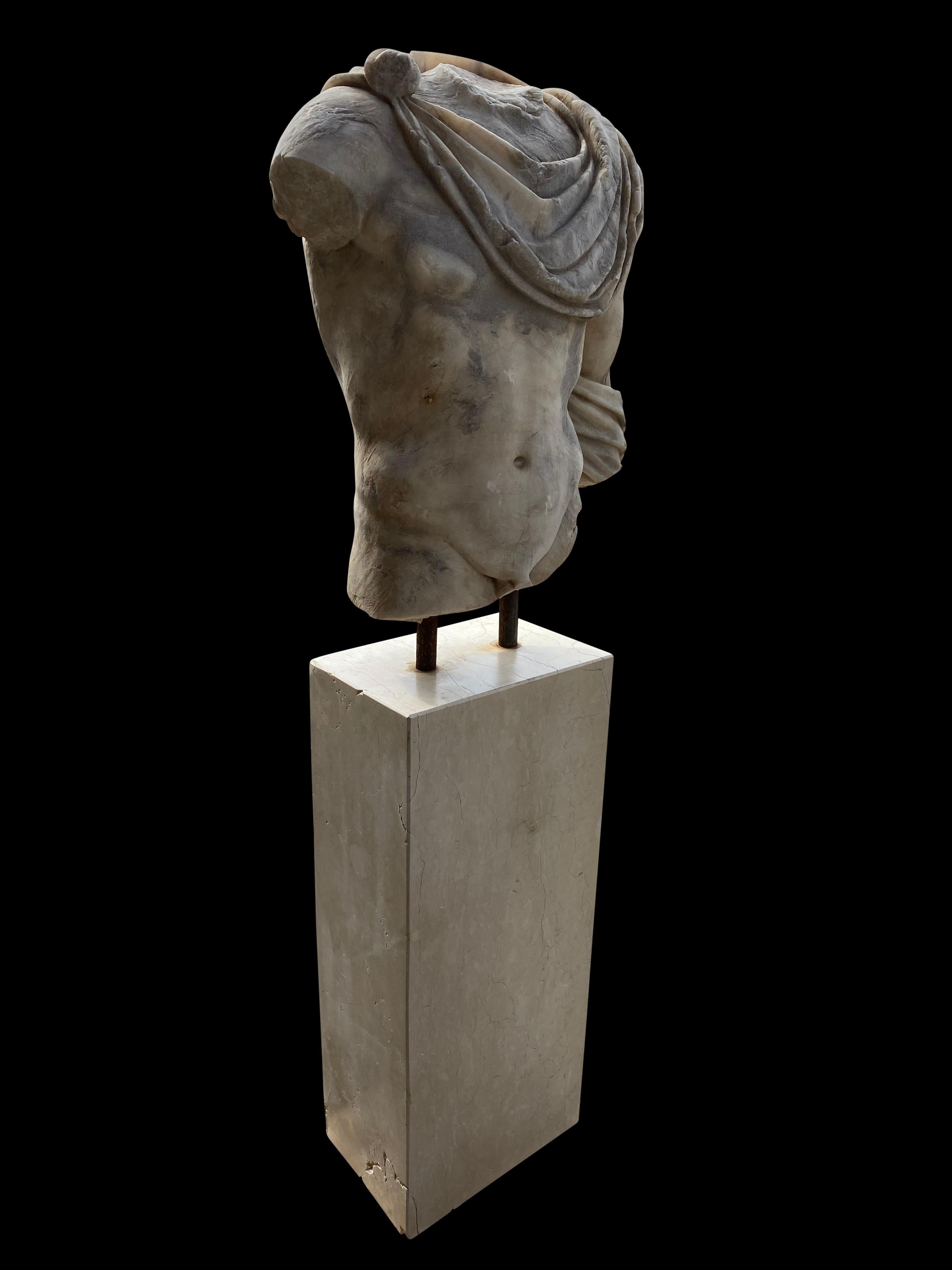 20th Century Replica of Greek Roman Marble Torso In Excellent Condition For Sale In London, GB