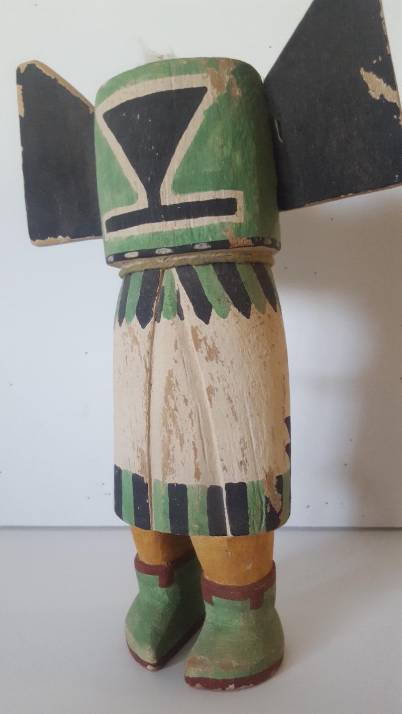 American 20th Century Replica of Hopi Kachina Doll, Hand-Carved and Painted Cotton Wood