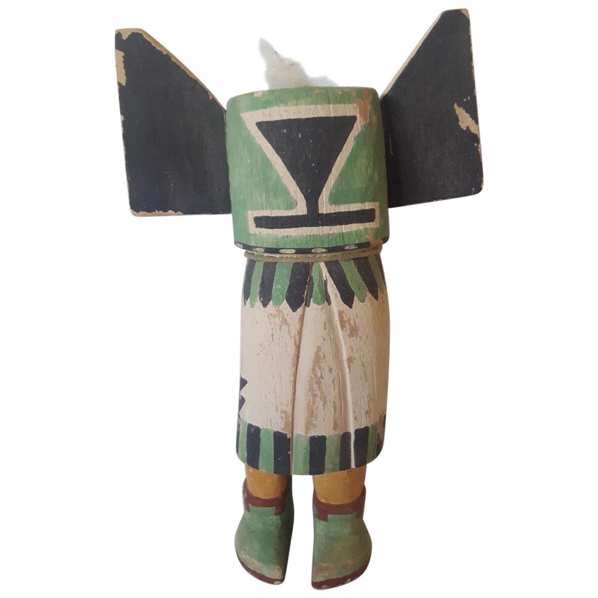 20th Century Replica of Hopi Kachina Doll, Hand-Carved and Painted Cotton Wood