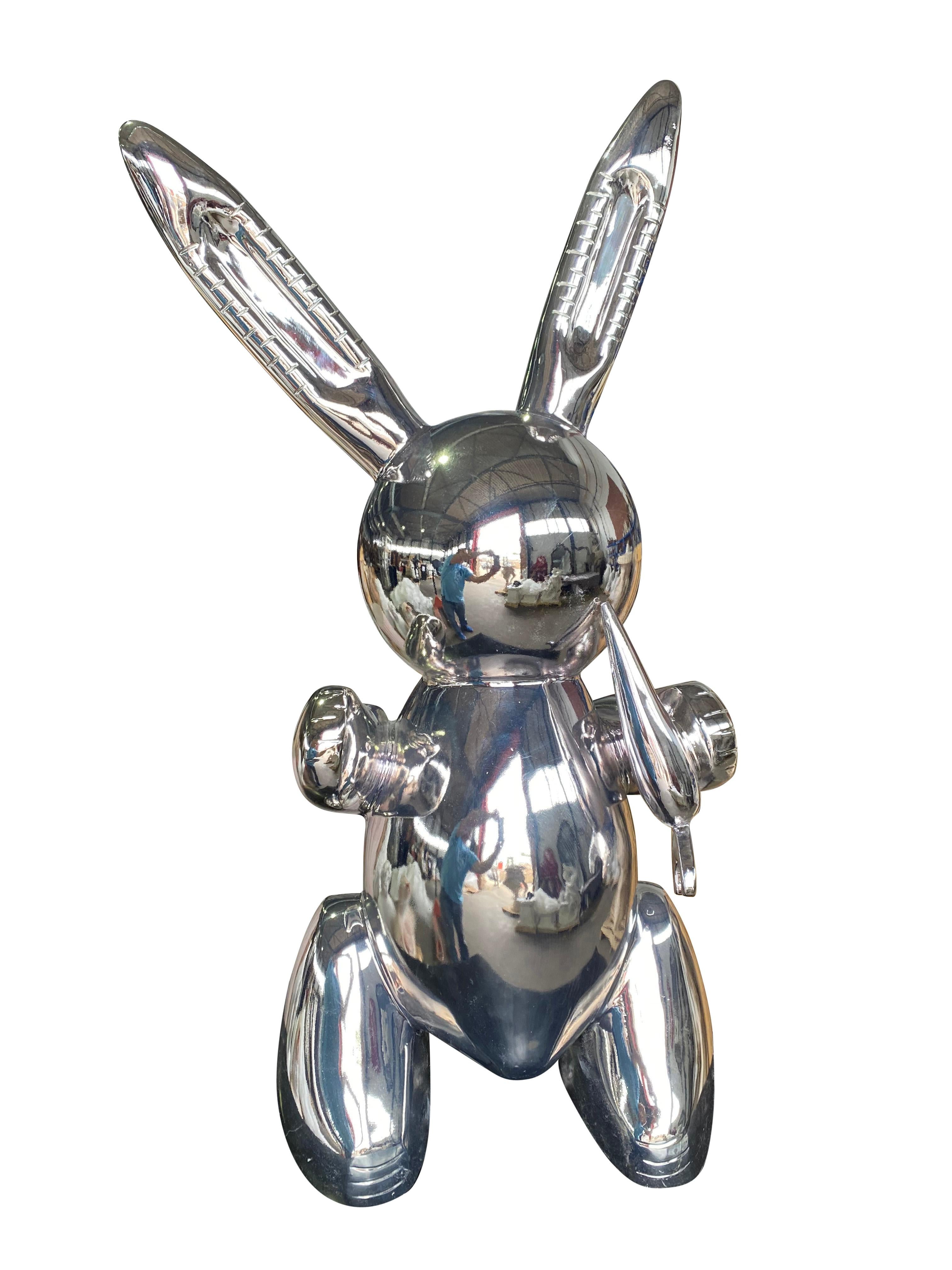 European 20th Century  Chrome Rabbit For Sale