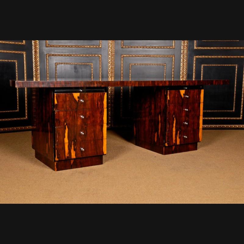 French 20th Century Representative Monumental Art Deco Desk #3 For Sale