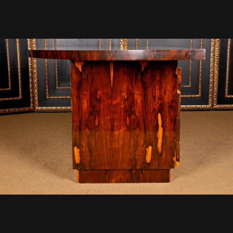 Veneer 20th Century Representative Monumental Art Deco Desk #3 For Sale