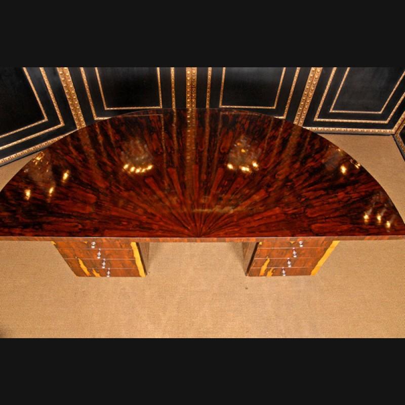 Wood 20th Century Representative Monumental Art Deco Desk #3 For Sale